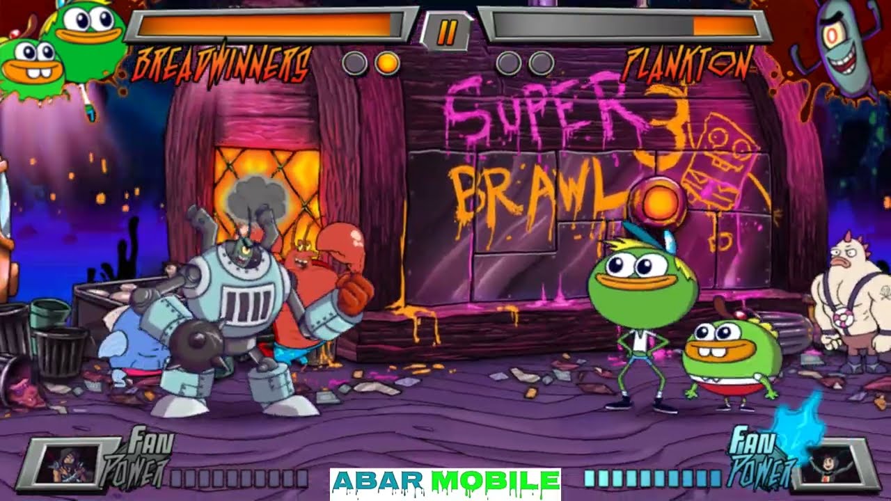nickelodeon Super Brawl 3 Good vs Evil BREADWINNERS - STORY MODE Gameplay 2022