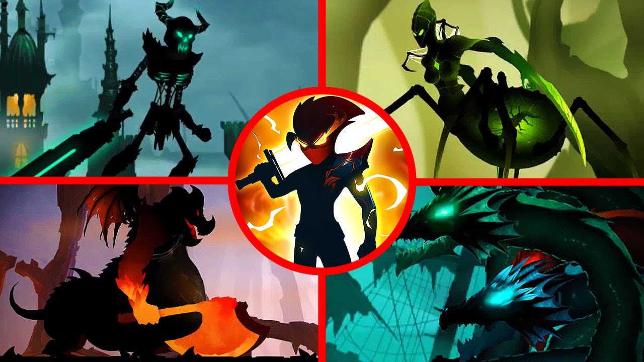 Stickman Legends - All Bosses (Boss Fight) 1080P 60 FPS