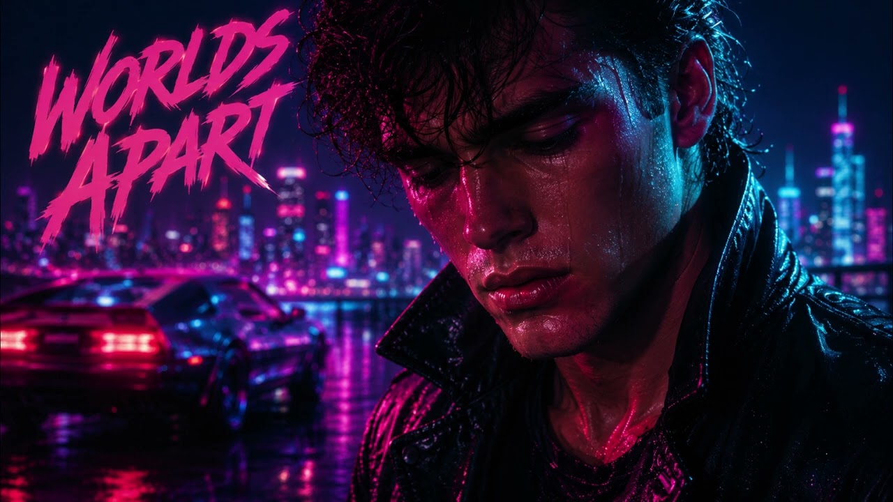 Worlds Apart | Emotional 80s Synthwave Anthem | Lost Love Under Neon Lights