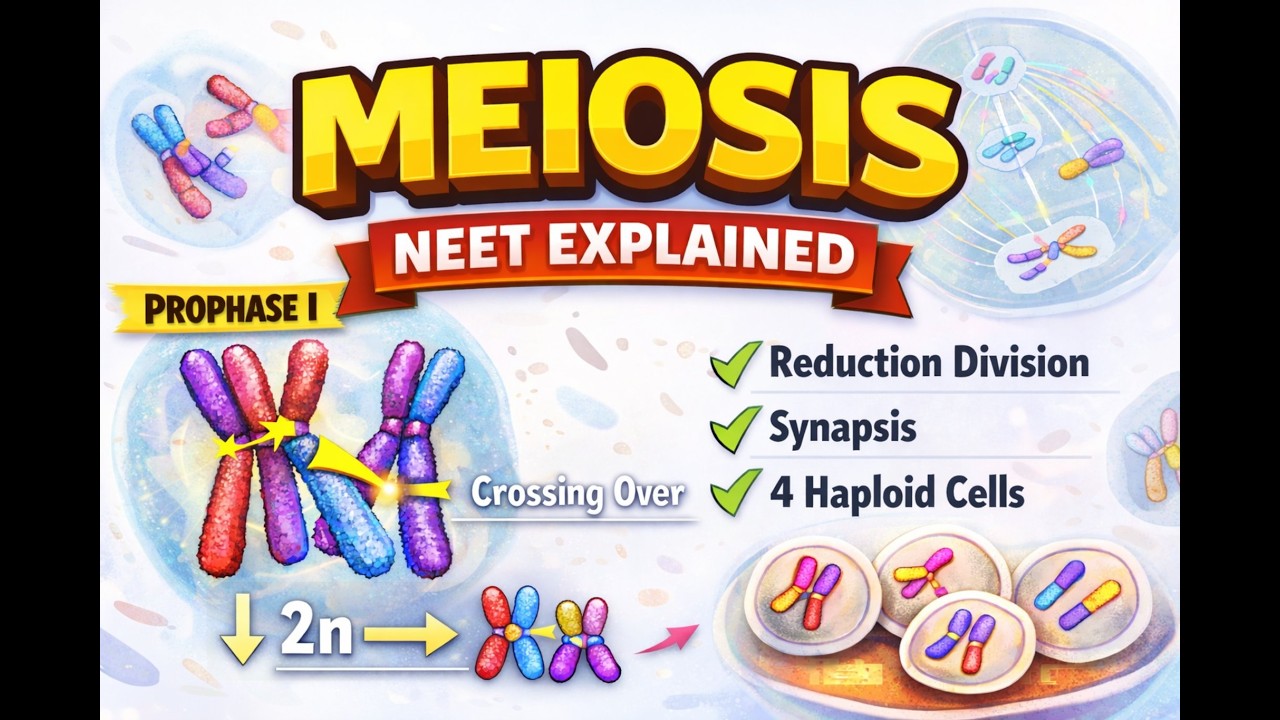 Meiosis Step by Step | Prophase I to Telophase II