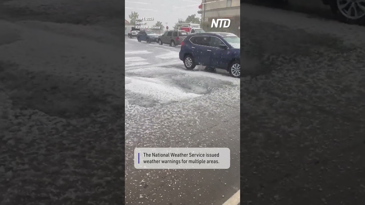 Hailstorm in Denver Caught on Camera