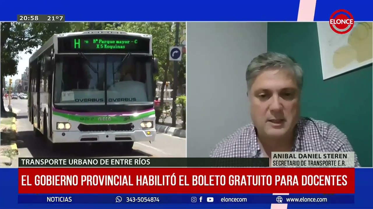 El gobierno provincial anunció el boleto gratuito para docentes
