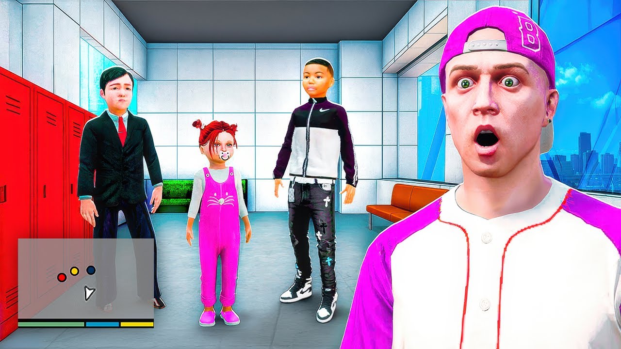 BEBELUSUL meu MERGE la GRADINITA in GTA 5!