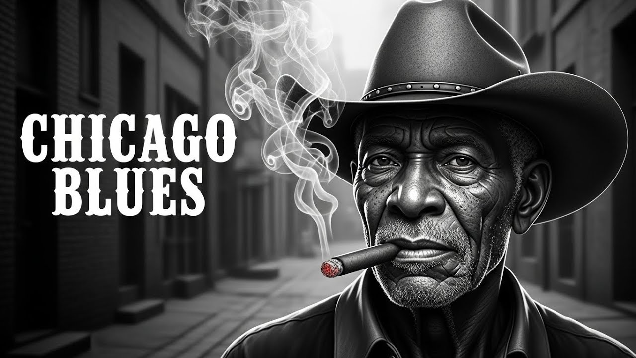 Chicago Blues Electric Guitar Mood Rich Vintage Vibes Urban Groove for Listeners