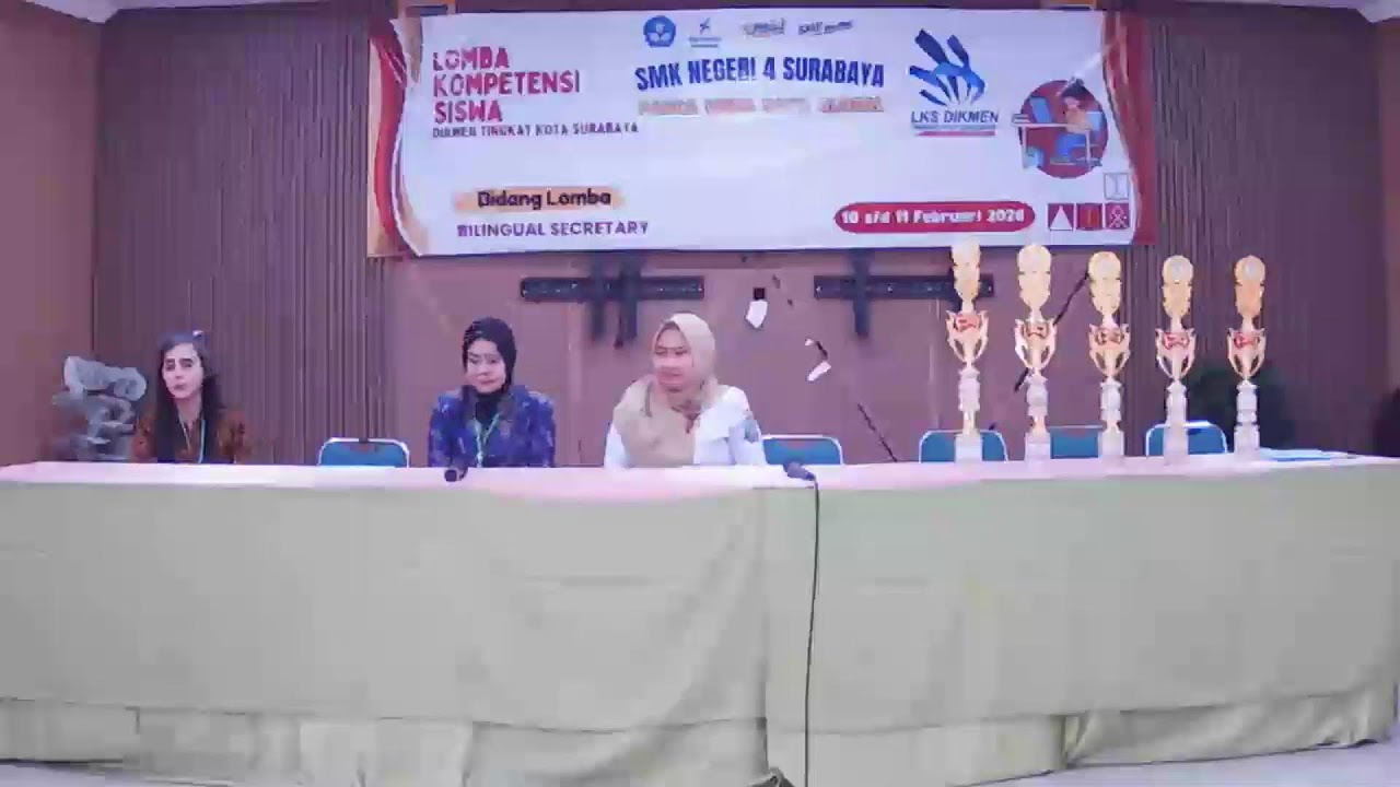 PENGUMUMAN LKS  SURABAYA BIDANG LOMBA BILINGUAL SECRETARY 11 FEBRUARI 2026 - DI SMKN 4 SURABAYA