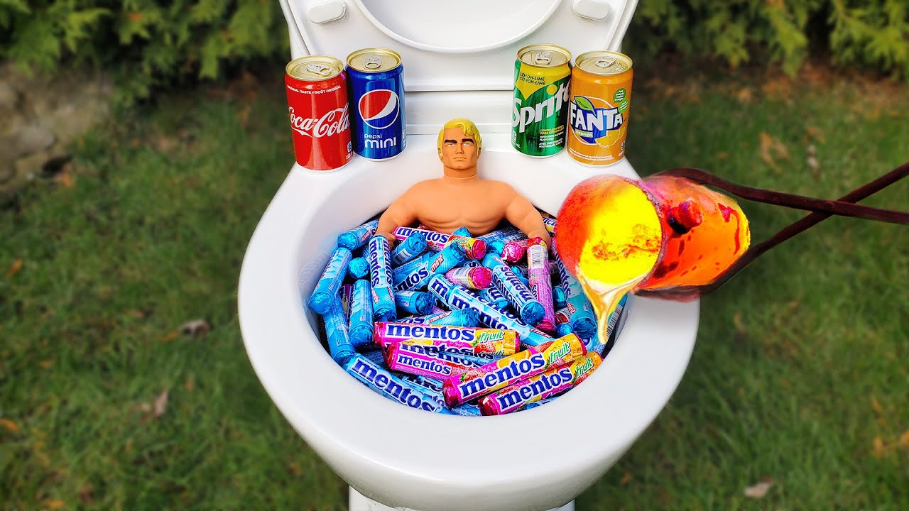 Эксперимент: Stretch Armstrong против Lava против кучи Mentos