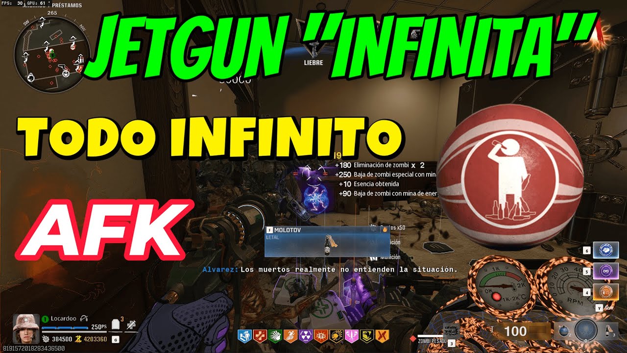 LA JETGUN AFK ESTÁ DE VUELTA (TODO INFINITO BO6 ZOMBIES) RONDA 999