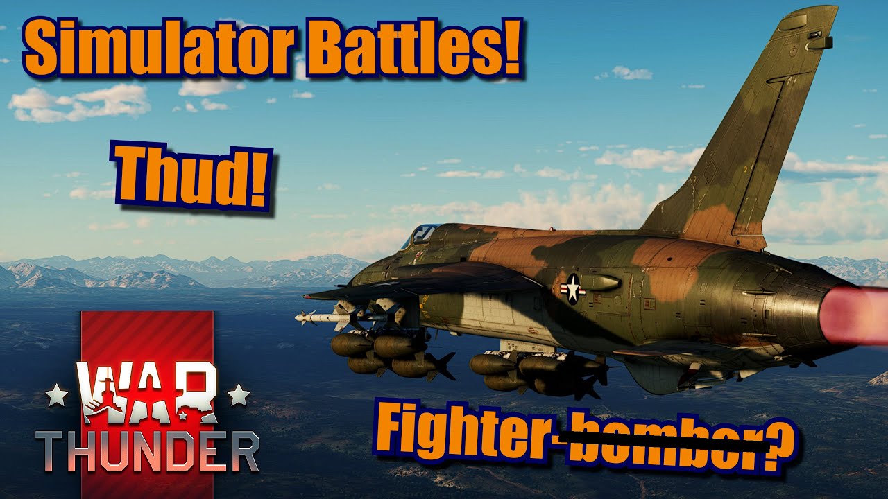 Геймплей War Thunder F-105D Thunderchief в симуляторных боях! #30DAYCHALLENGE