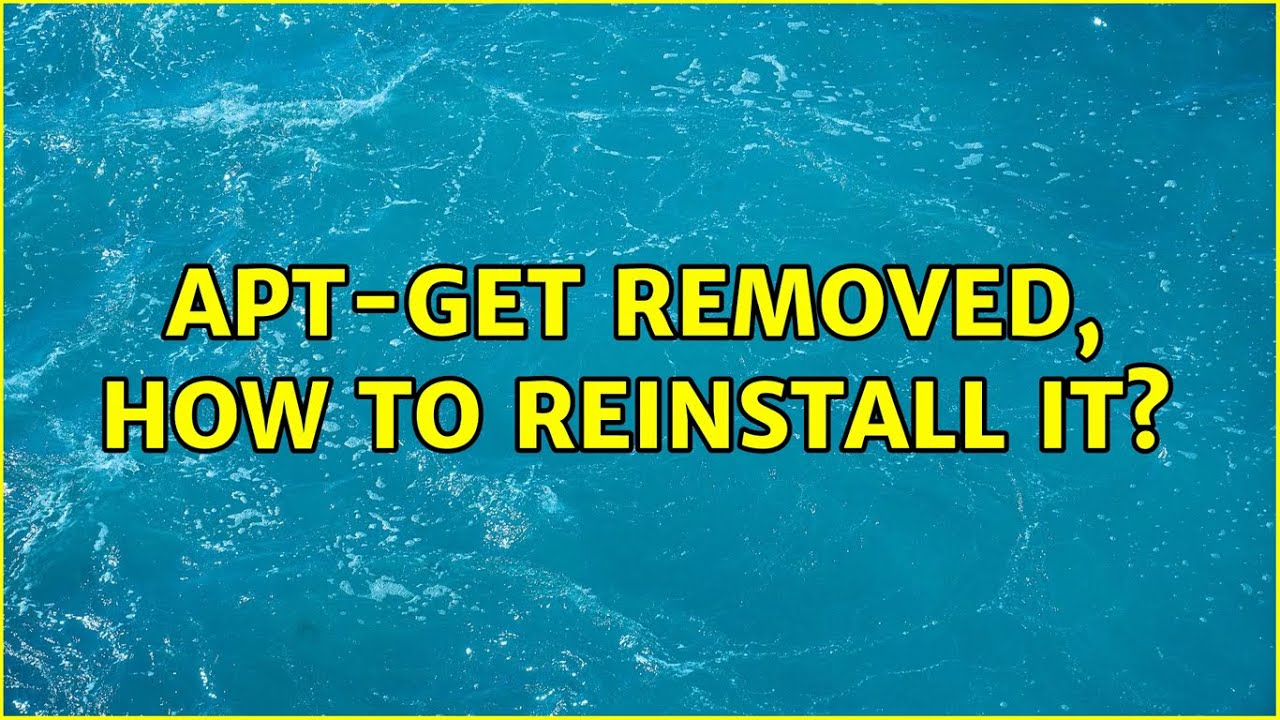 apt-get removed, how to reinstall it?