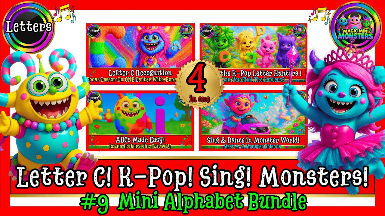 #9 Mini Alphabet Bundle | 4-in-1 Letter Mastery Pack | Full Alphabet Course | Magic Mini Monsters