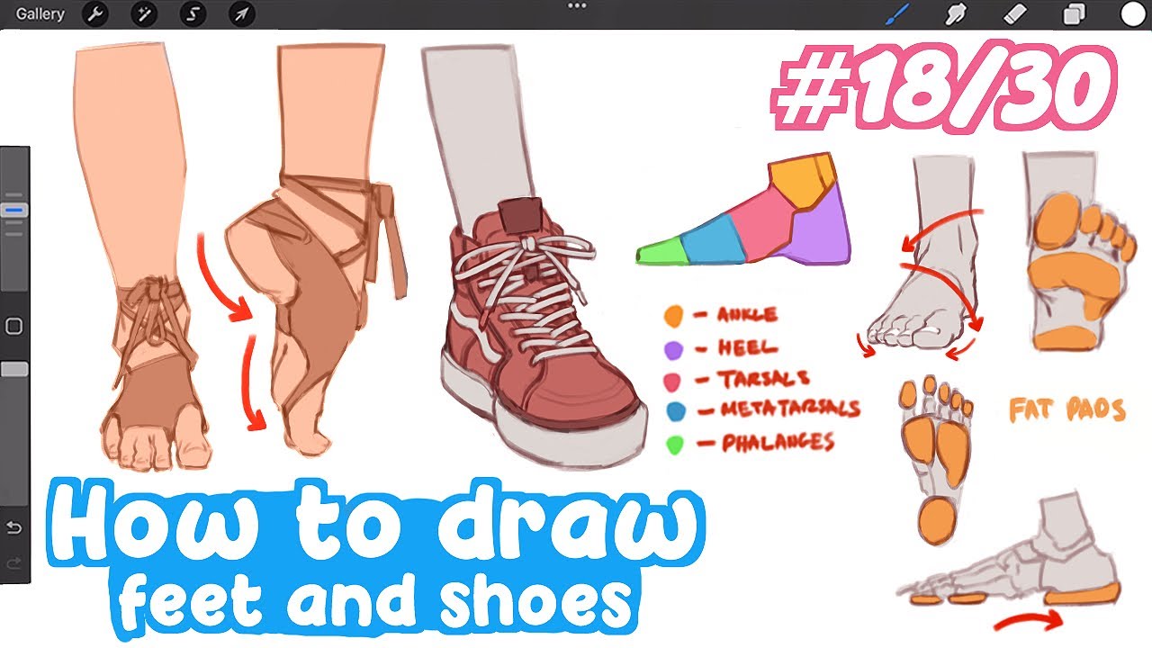 how to EASILY draw FEET and SHOES! | Full Drawing Tutorial - Art Bootcamp #18/30