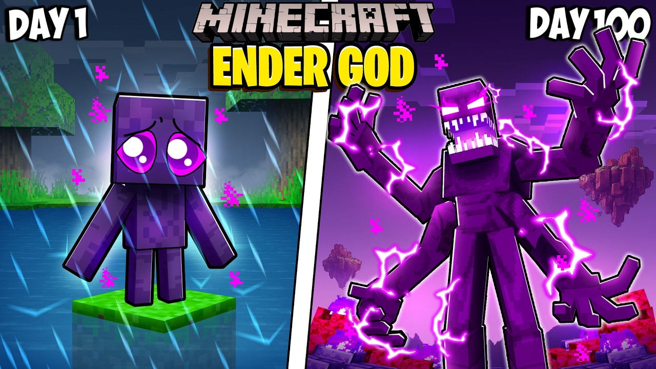I Survived 100 Days as a ENDER GOD in Minecraft!