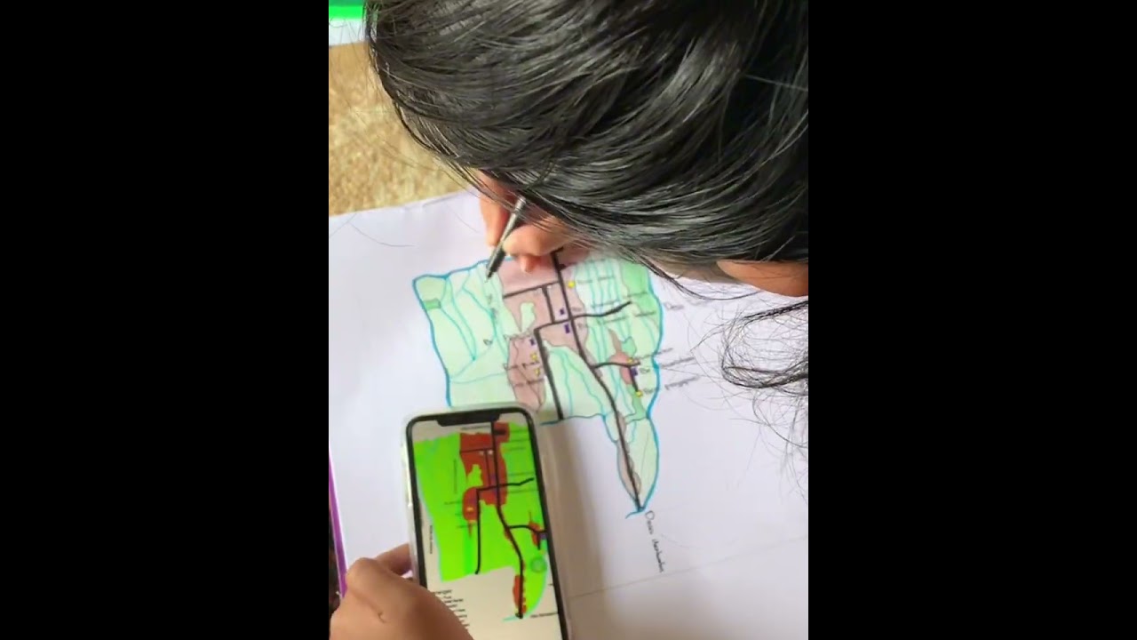 tugas praktek geografi SMA NEGRI 2 TABANAN membuat peta desa wanasari