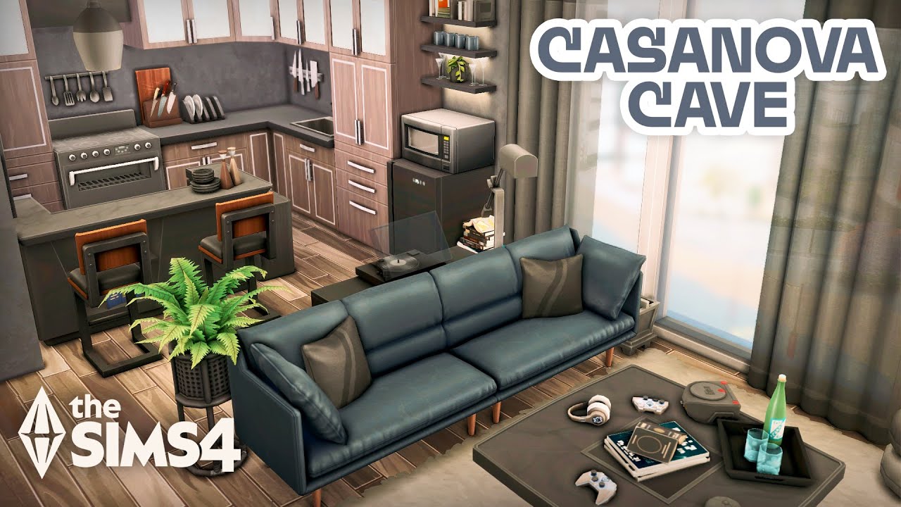 Квартира холостяка 🥃 || The Sims 4: Пещера Казановы (скоростная сборка)