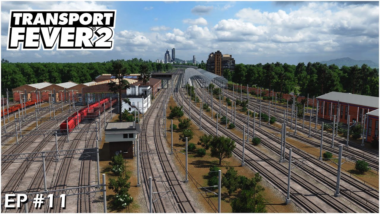 Transport Fever 2 Gameplay - The Biggest Train Station and Train Depot for Arndorf 