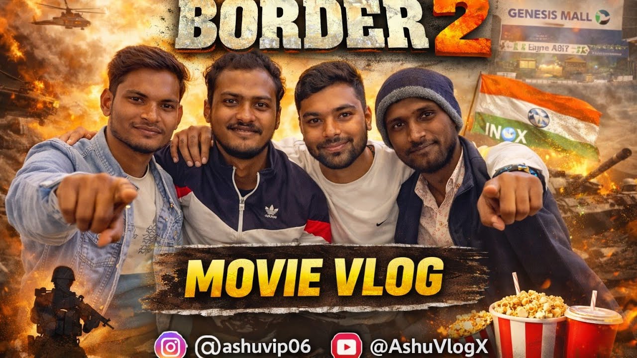 Border 2 Movie Vlog | Friends ke Saath | INOX Genesis Mall Bhiwadi 🍿🎥 #border2 #bharat #india