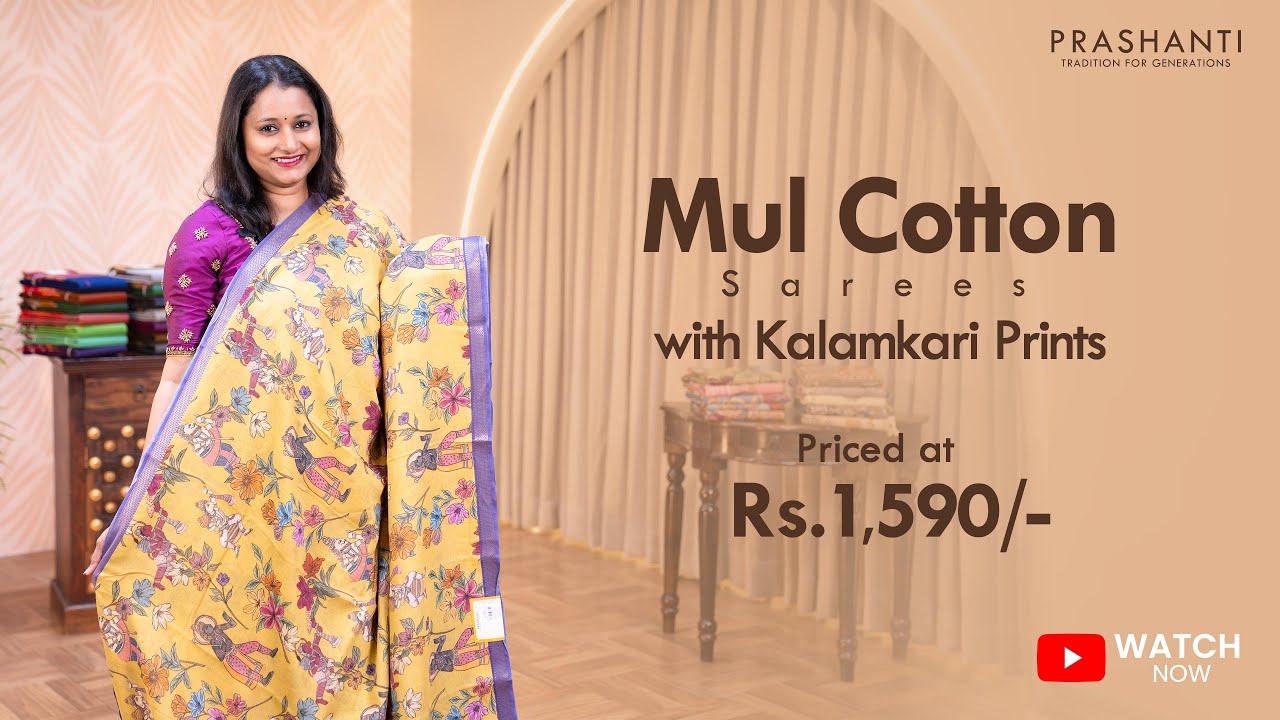 Mul Cotton Sarees @ Rs.1590/- | Prashanti | 26 Aug 25