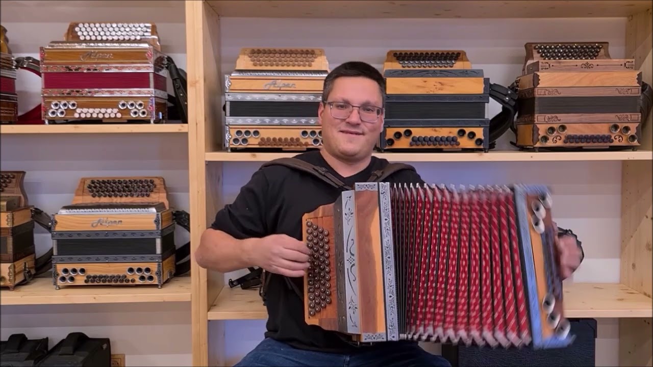 WoidBua Harmonika Modell Zwetschke G C F B