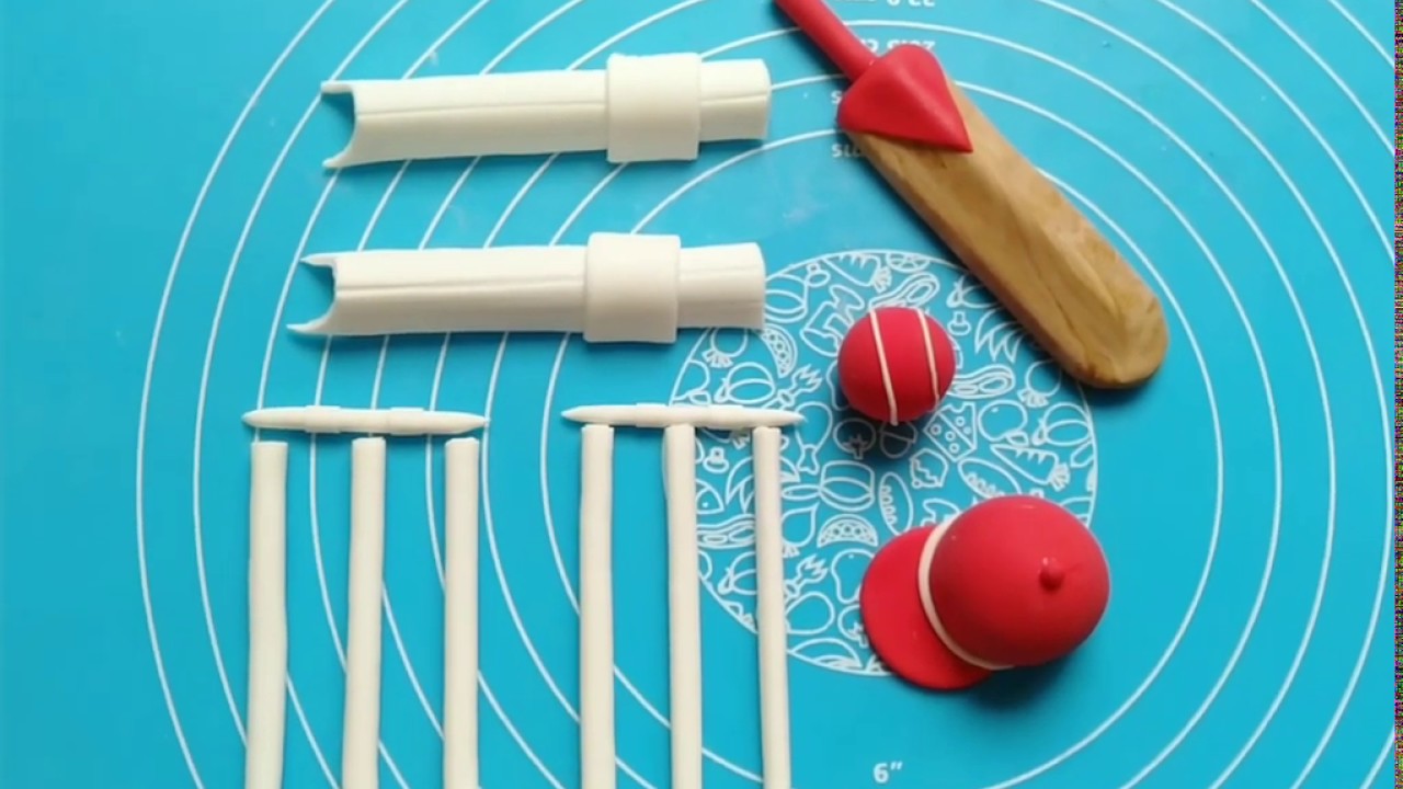 Cricket topper making tutorial with fondant / কিভাবে ফন্ডেন্ট দিয়ে খুব সহজে ক্রিকেট টপার তৈরি করবেন