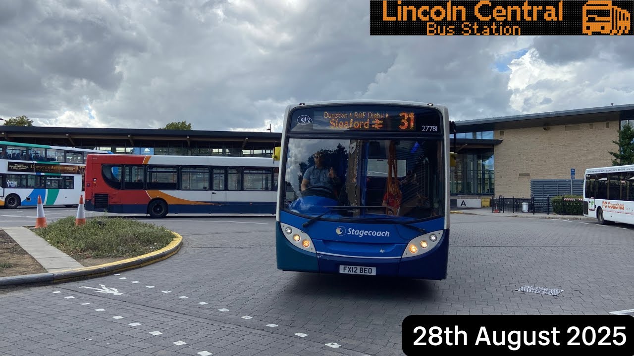 Buses at Lincoln Central Bus Station (28/08/2025)