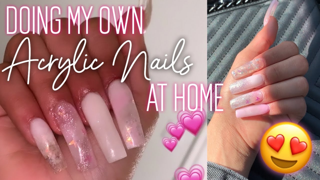 DOING MY OWN ACRYLIC NAILS FOR THE FIRST TIME EVER!!! (i'm never going back to the salon)