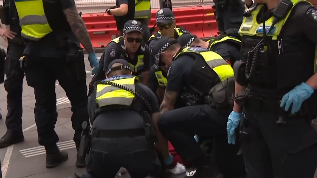 &lsquo;One side causing trouble&rsquo;: &lsquo;Violent thugs&rsquo; hospitalise police officers at protest