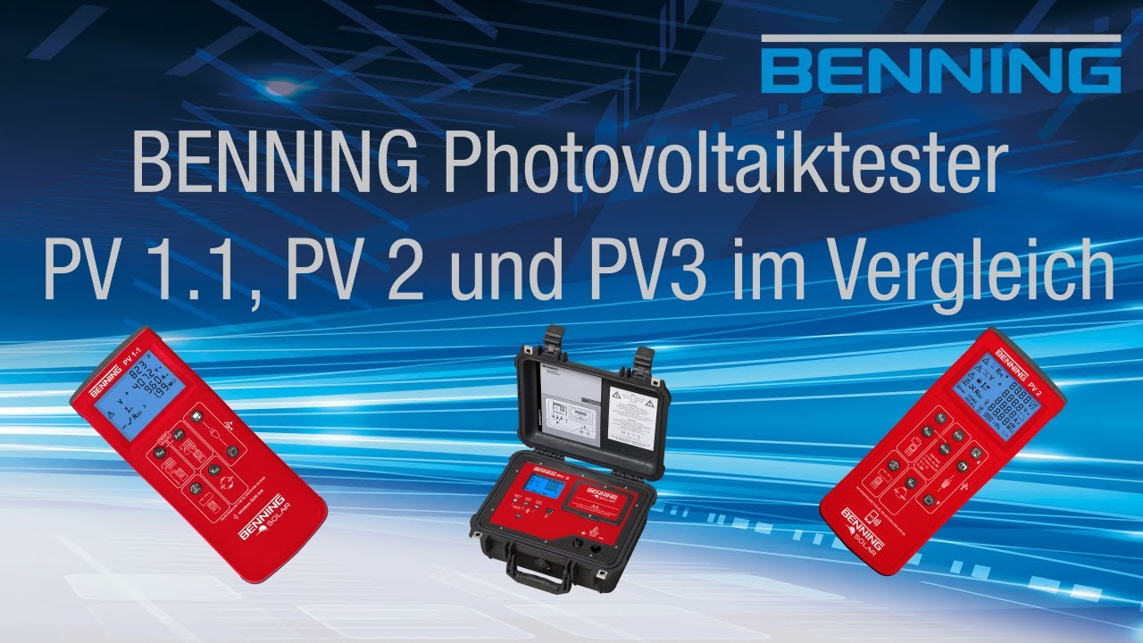 BENNING PV Tester im Vergleich