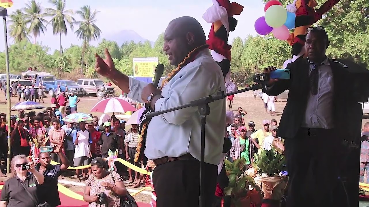 PM Launches Awar Plantation rehabilitation in Bogia District Madang province 2019