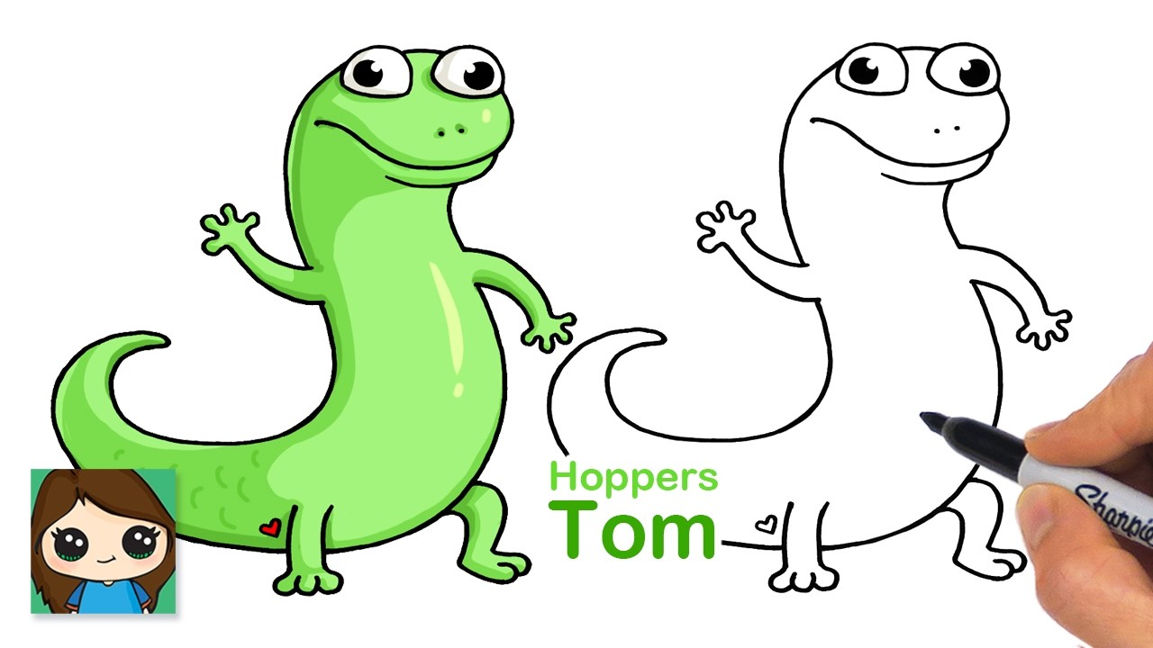 How to Draw Tom Lizard | Hoppers