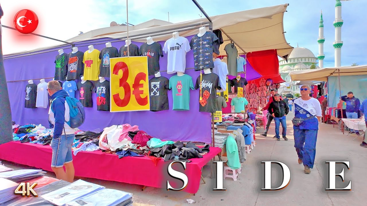 SIDE 📍 on Saturday / PROMENADE / CITY / BAZAAR in Winter ANTALYA TÜRKIYE #Turkey #Side #Antalya