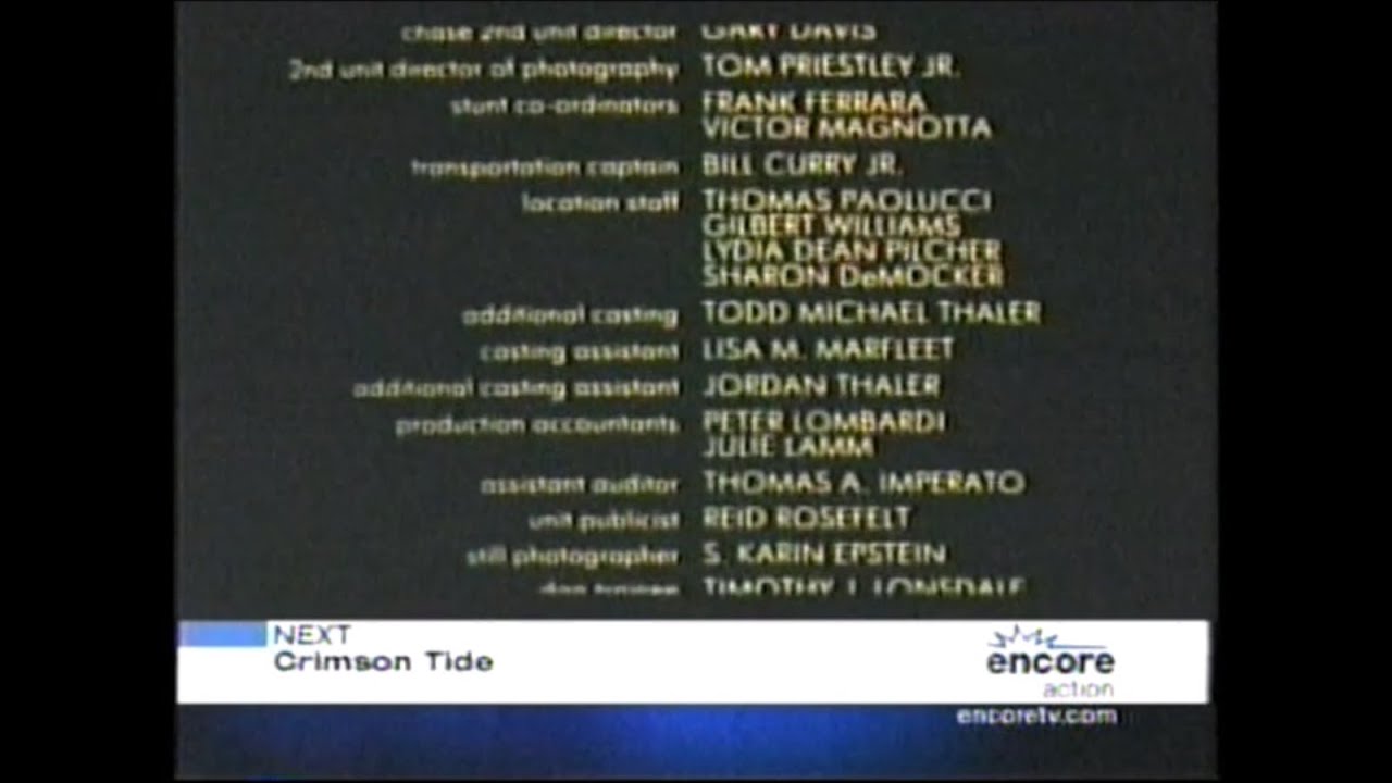 F/X (1986) End Credits (Encore Action 2007)