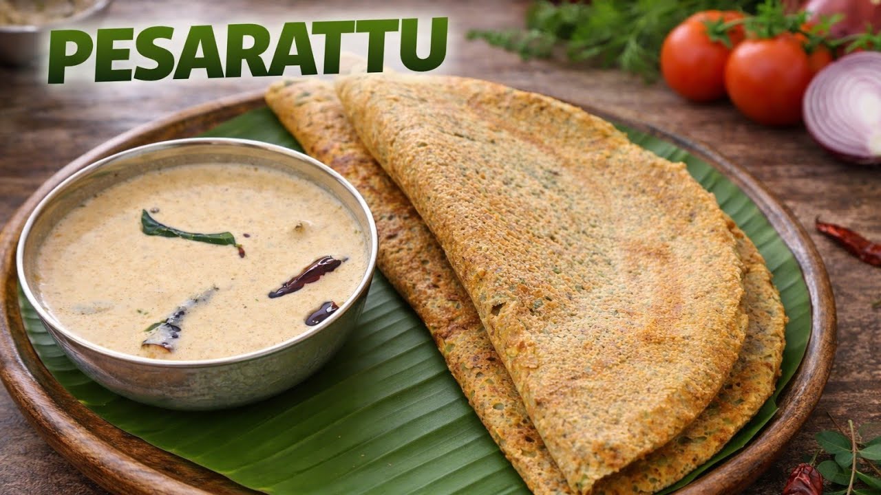Instant Pesarattu Recipe | Healthy Moong Dal Dosa | South Indian Breakfast
