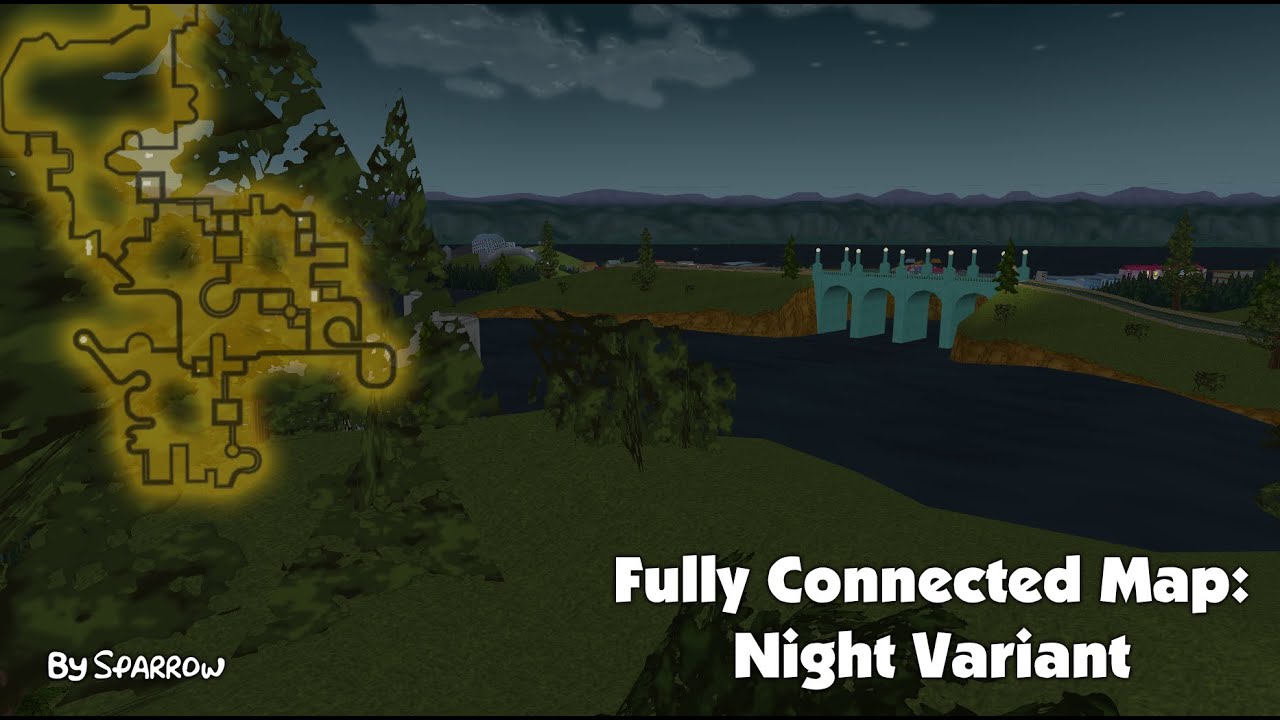 The Simpsons: Hit & Run - Fully Connected Map: Night Variation