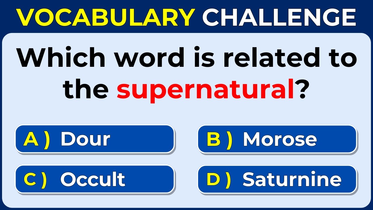 Only 4% Can Score 30/30 On This English Vocabulary Quiz! Can You? #challenge 4