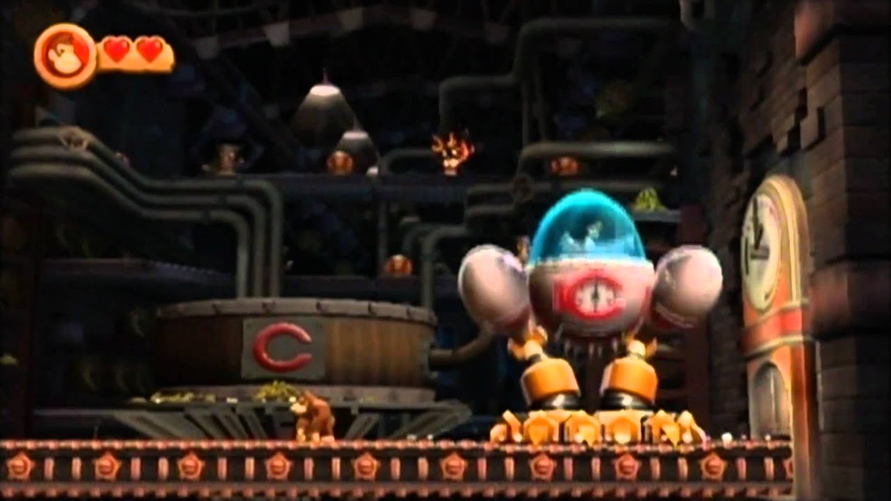 Donkey Kong Country Returns Boss 7 : Colonel Pluck/Colonel Plumy (no damage)