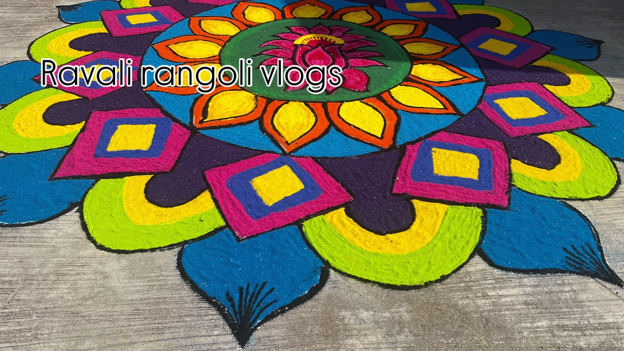 Traditional pongal rangoli design and Sankranthi muggulu 🌈🌼🍀✨#creative #art #rangolidesigns 