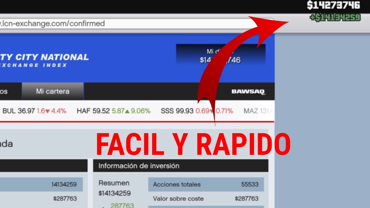 GTA V MODO HISTORIA GANAR MUCHO DINERO/METODO AUGURY - FACIL Y RAPIDO