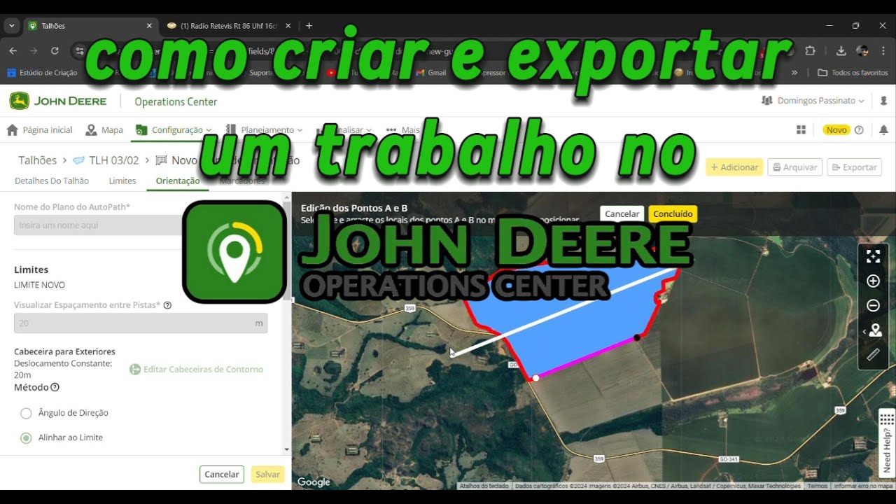 como criar e exportar um trabalho no operation center