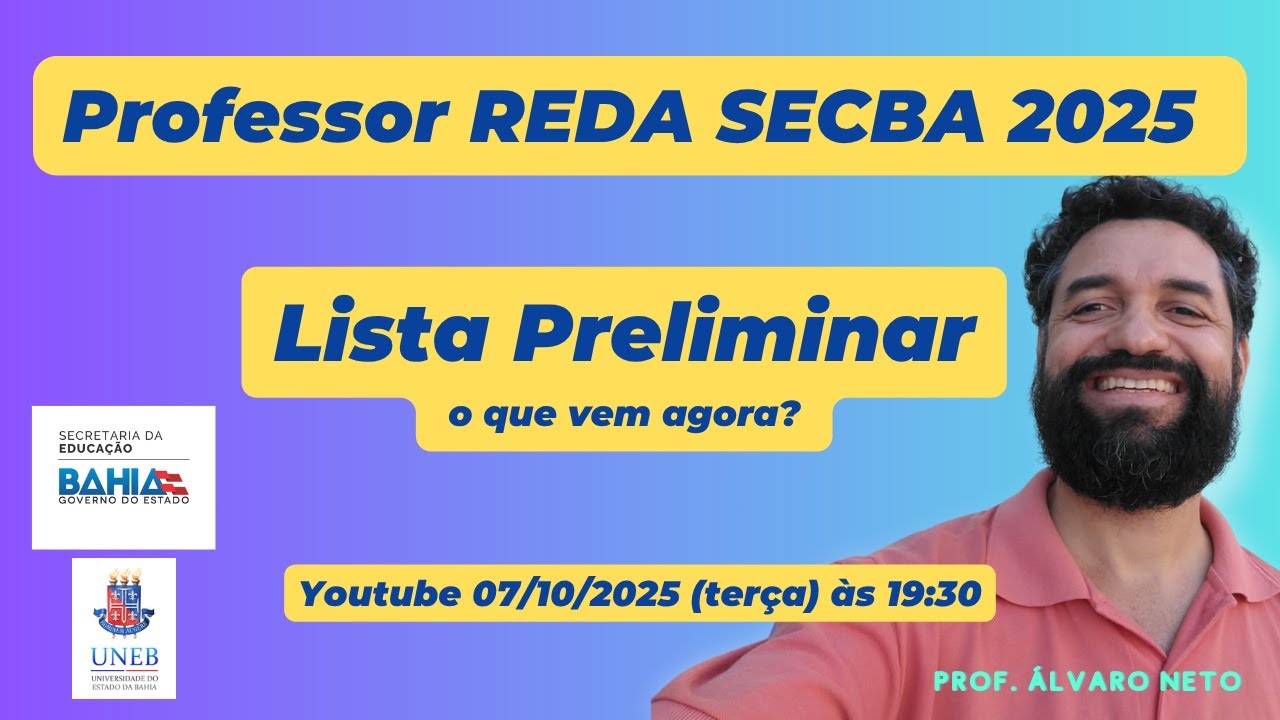 ✅REDA SEC BA 2025: Saiu a classificação, e agora? ✍️🚀🚀