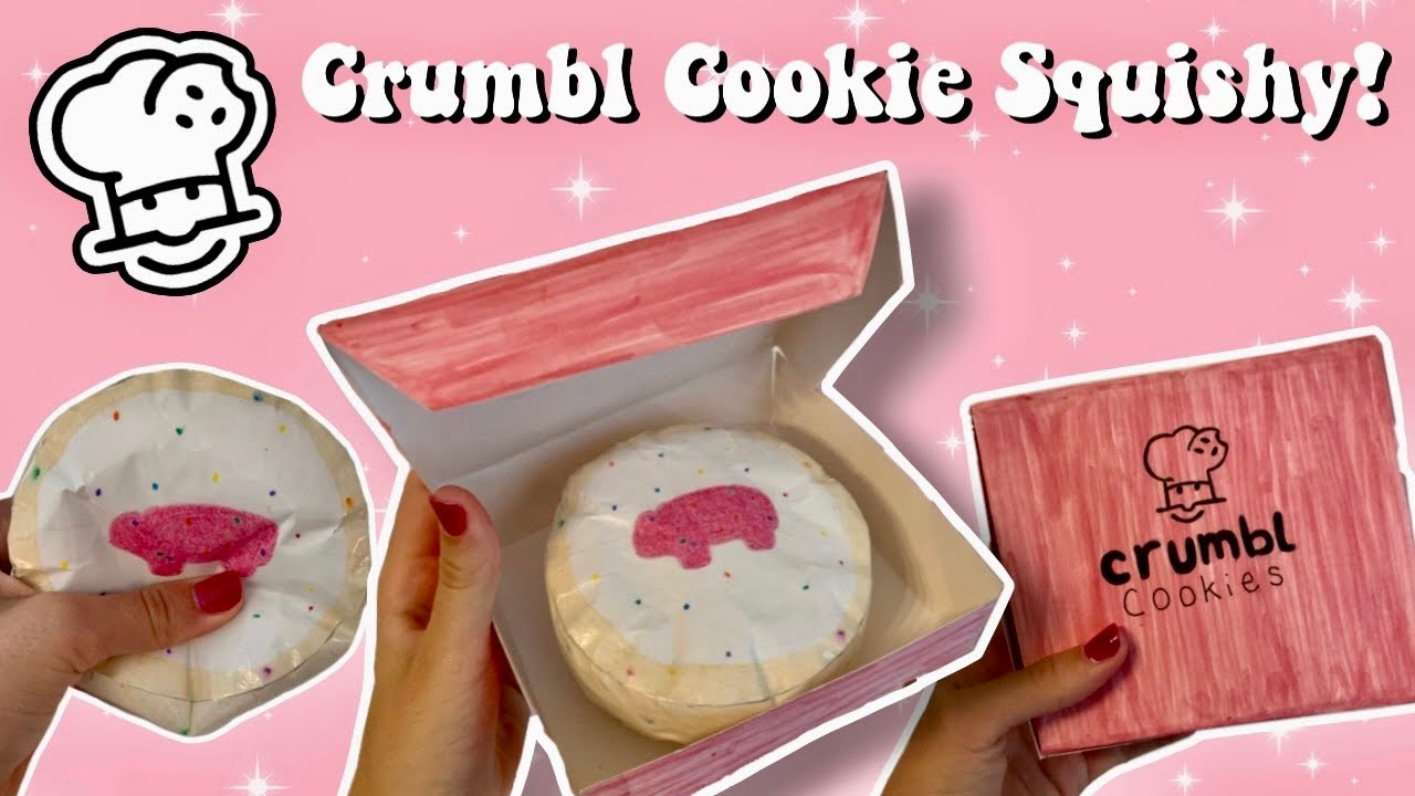 DIY Crumbl Cookie Paper Squishy w/packaging!