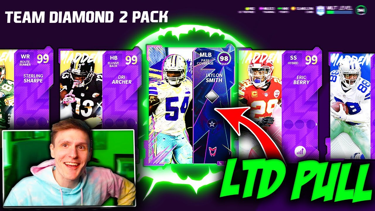 *5 99 OVERALLS*  INSANE Team Diamond 2 Pack Opening... Madden 21 Ultimate Team