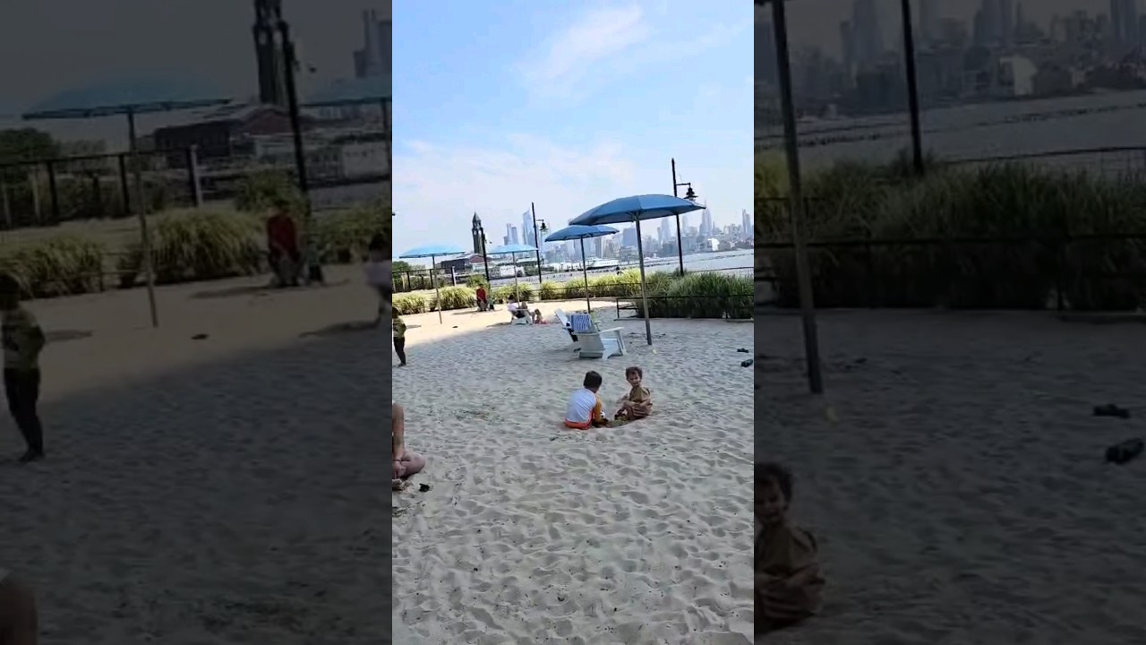 Newport sand beach/ green park / waterfront NJ #shorts #explore #nj