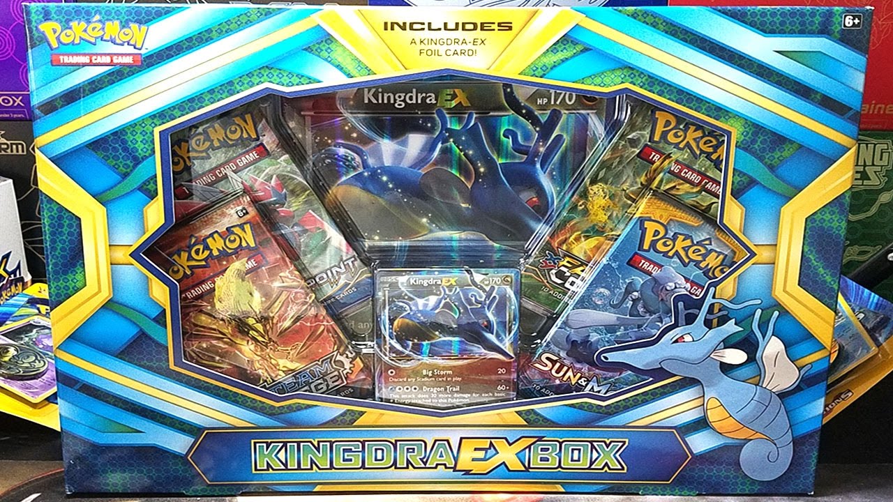 NEW - POKEMON SUN & MOON KINGDRA EX BOX OPENING - POKEMON UNWRAPPED