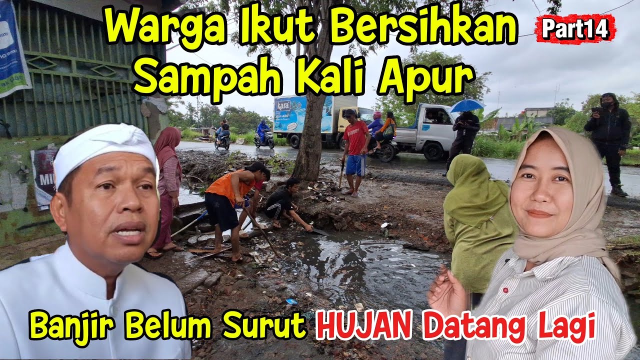 Banjir Belum Surut HUJAN Datang Lagi‼️ Semangat Warga Ikut Bersihkan Sampah Kali #dedimulyadi #kdm