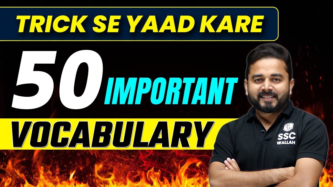 Learn Vocabulary with Tricks l SSC CGL/CHSL/GD l SSC Wallah