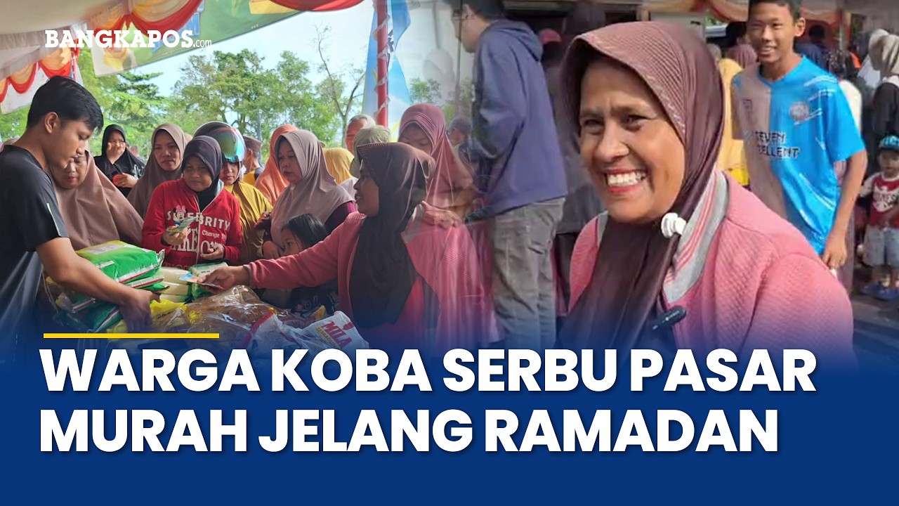 Warga Koba Antusias Borong Bahan Pokok di Pasar Murah Pemkab Bangka Tengah Jelang Ramadan