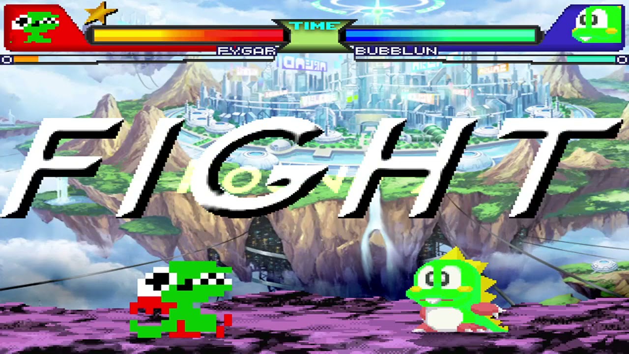 NICK54222 MUGEN: Fygar VS Bubblun
