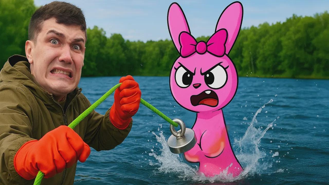 Achei SPRUNKI INCREDIBOX pescando com ímã na vida real! Como eles foram parar lá?