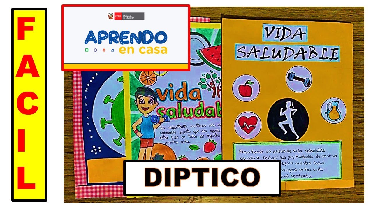🔴☑ COMO HACER UN DIPTICO- APRENDO EN CASA- EDUCACION FISICA