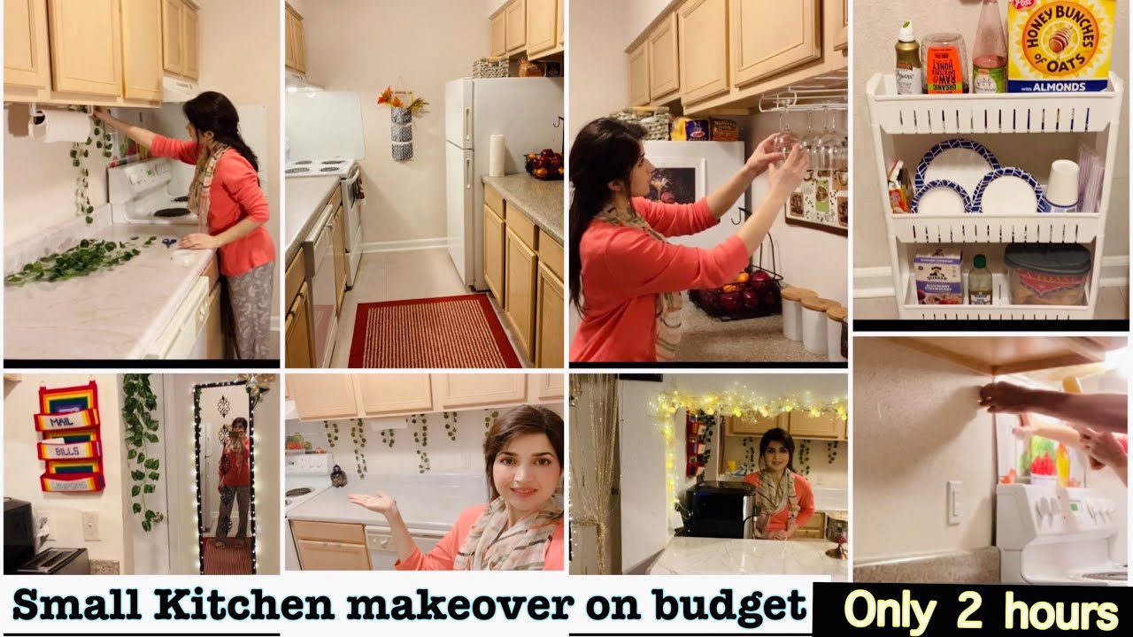 Small kitchen quick makeover in budget/ my husband helped me fixing the kitchen 😊